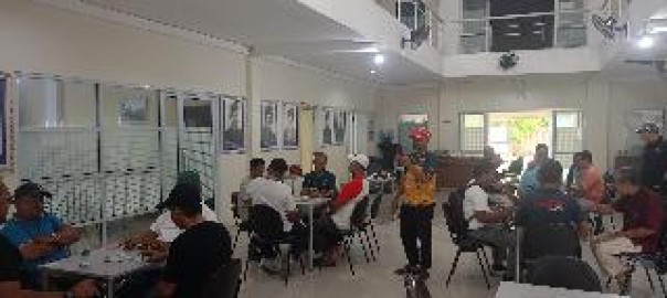 Suasana pertandingan domino jelang kick-of HPN 2025. (humaspwiriau)